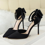 Wisteria Bow Knot Strap Pumps