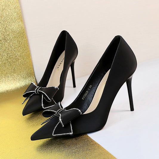 Kalmia Rhinestone Bow Stiletto Pumps