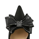 Pansy Lace Bow Stiletto Pumps