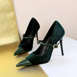 Matthiola Suede Buckle Pumps