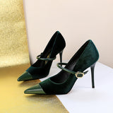 Matthiola Suede Buckle Pumps