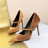 Matthiola Suede Buckle Pumps