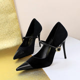 Matthiola Suede Buckle Pumps