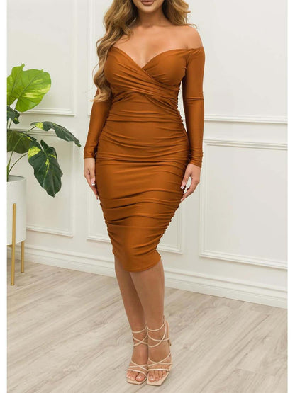 Off Shoulder Midi Dress
