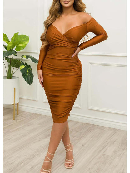 Off Shoulder Midi Dress