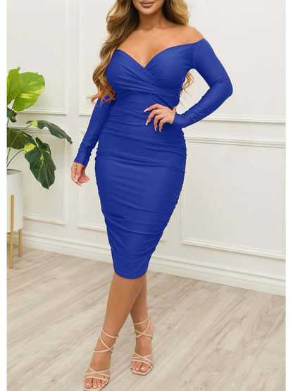 Off Shoulder Midi Dress