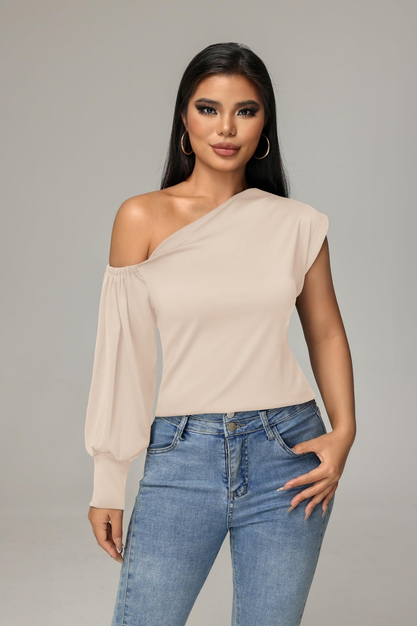 Asymmetrical Ruffle Tunics Top