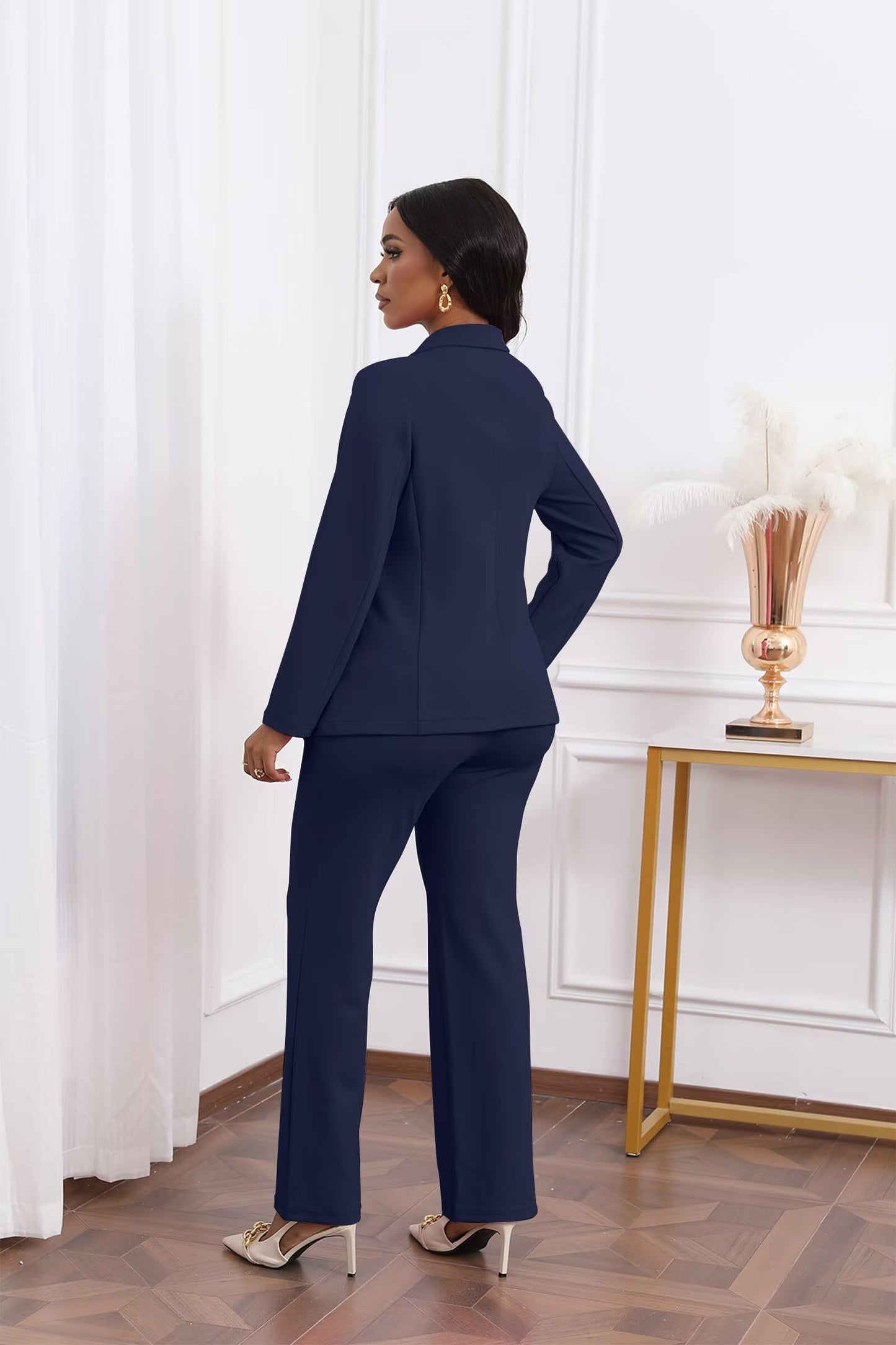 Lapel Blazer Pants Set