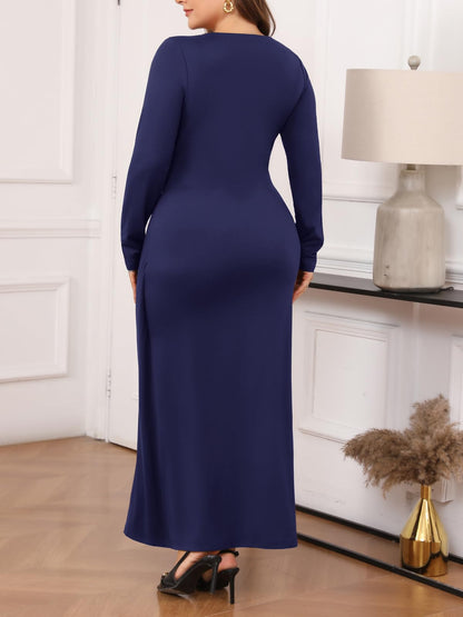 Cowl Neck Bodycon Maxi Dress