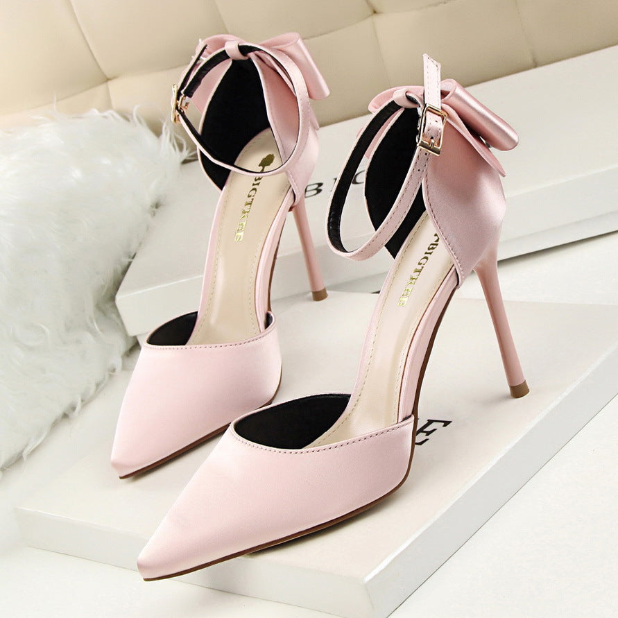 Wisteria Bow Knot Strap Pumps