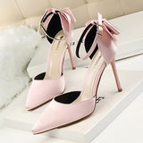 Wisteria Bow Knot Strap Pumps