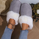 Magnolia Platform Furry Slippers