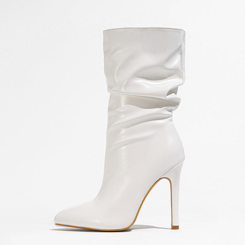 Solidago Pleated Ankle Boots