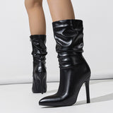 Solidago Pleated Ankle Boots