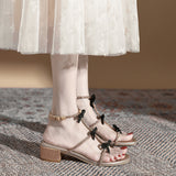 Daphne Rhinestone Bow Sandals