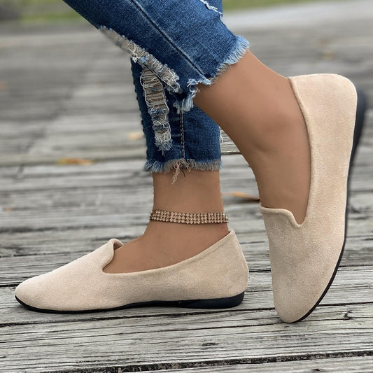 Diascia Suede Flat Shoes