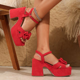 Gerbera Bow Platform Sandals