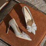 Gerbera Bow Stiletto Wedding Pumps