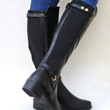 Mallow Patchwork Knee High Boots