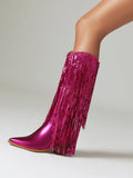 Scilla Shiny Tassels Boots