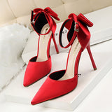 Wisteria Bow Knot Strap Pumps