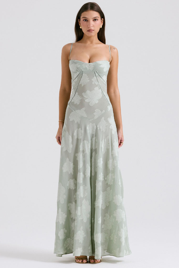 Evelyn Embroidered Halter Dress