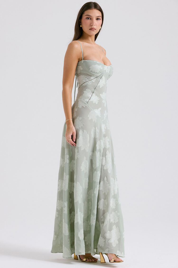 Evelyn Embroidered Halter Dress
