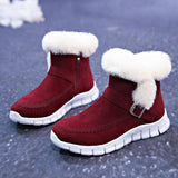 Gerbera Plush Buckle Snow Boots