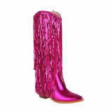 Scilla Shiny Tassels Boots