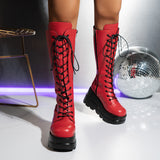 Linaria Platform Knee High Boots