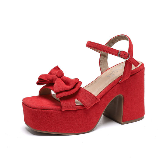 Gerbera Bow Platform Sandals