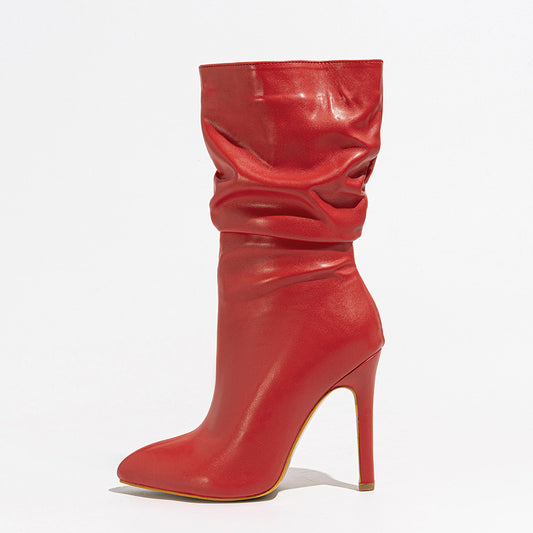 Solidago Pleated Ankle Boots