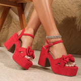 Gerbera Bow Platform Sandals