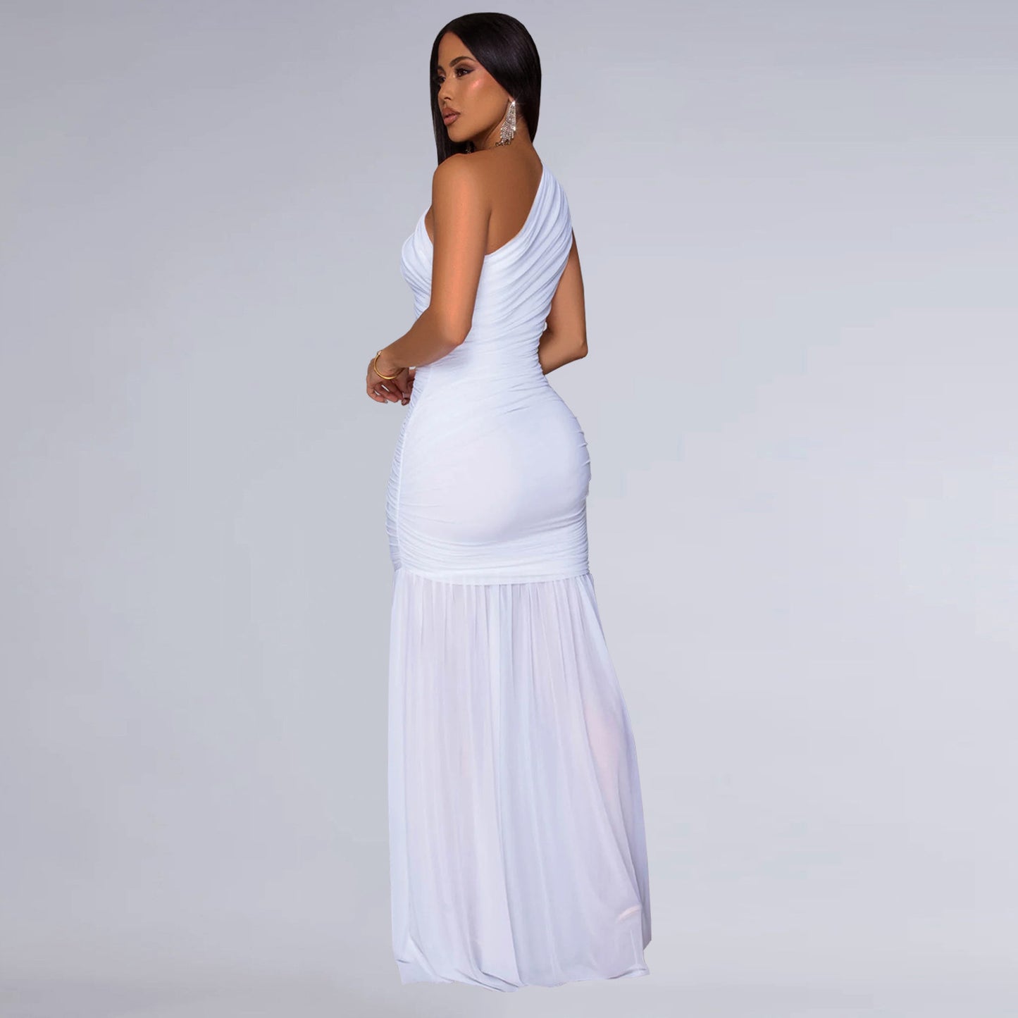 Celeste Elegant Solid Color Dress