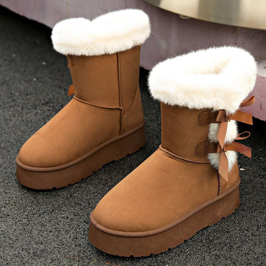 Kalmia Bowknot Platform Snow Boots