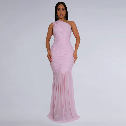 Celeste Elegant Solid Color Dress