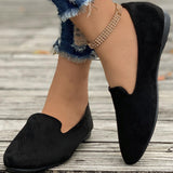 Diascia Suede Flat Shoes