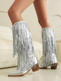 Scilla Shiny Tassels Boots