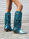 Scilla Shiny Tassels Boots