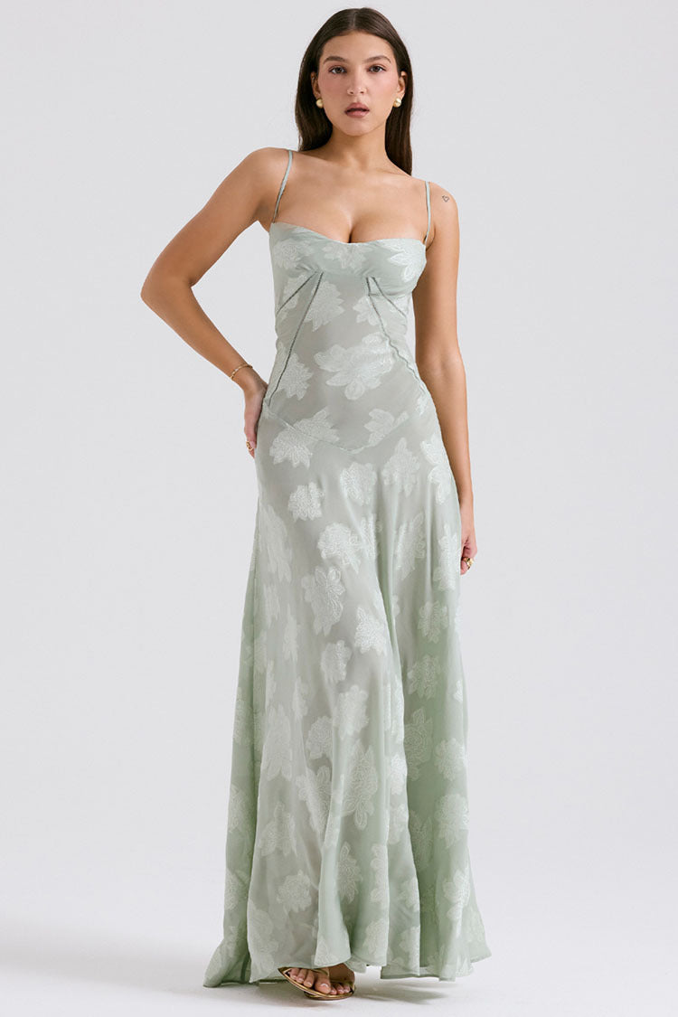 Evelyn Embroidered Halter Dress