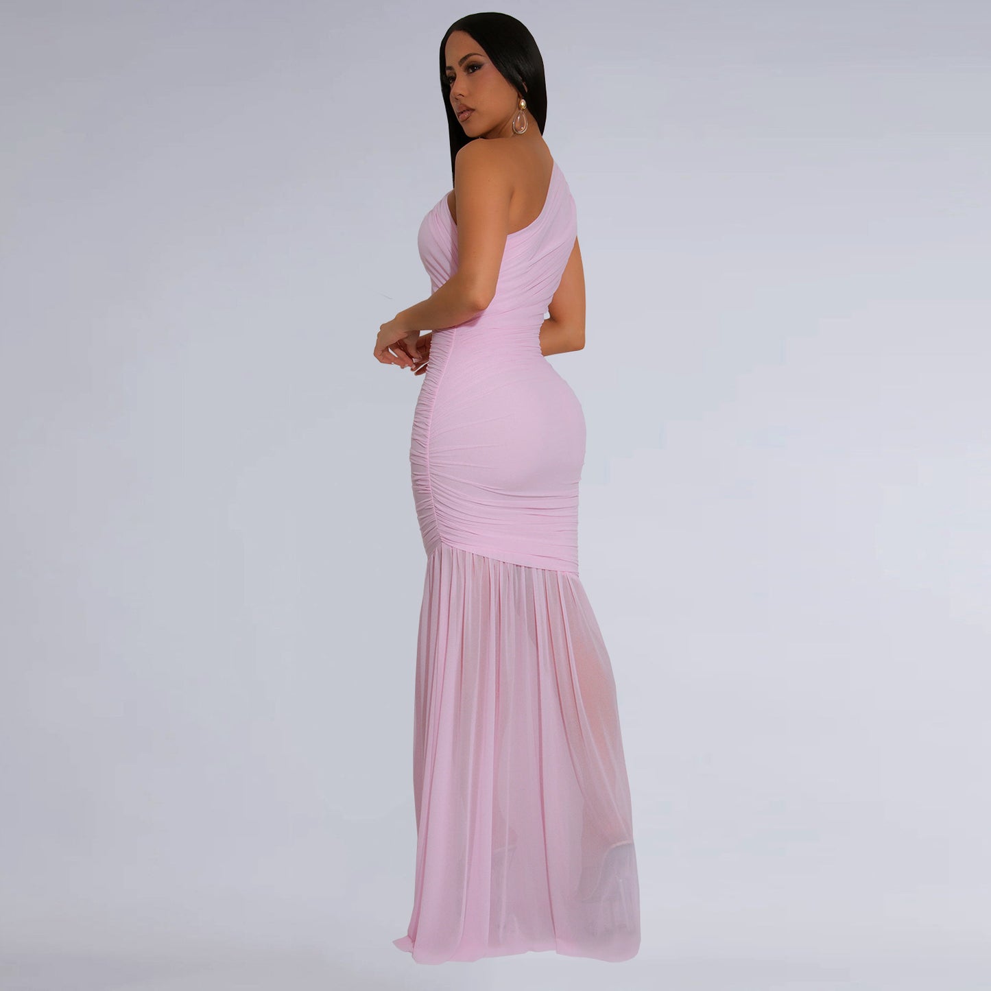 Celeste Elegant Solid Color Dress