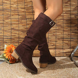 Watsonia Buckle Knee High Boots