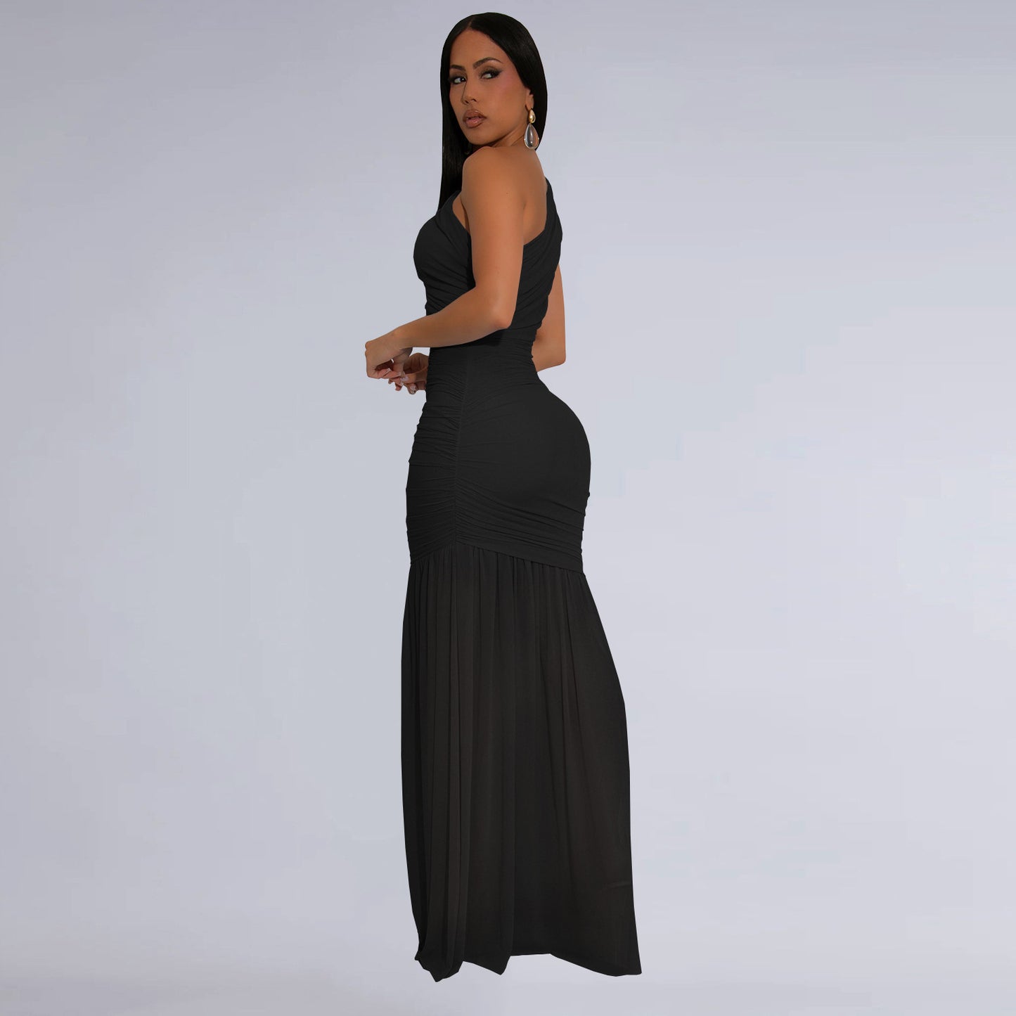 Celeste Elegant Solid Color Dress