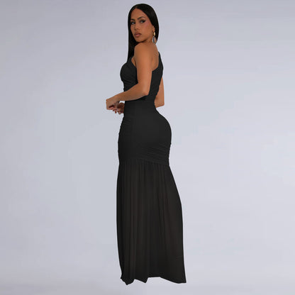 Celeste Elegant Solid Color Dress