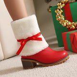 Watsonia Plush Bow Snow Boots