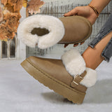 Kalmia Furry Platform Snow Boots