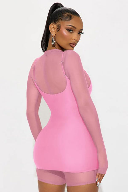 2 Piece Outfits Mesh Jumpsuits