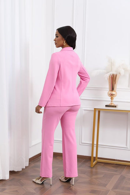 Lapel Blazer Pants Set