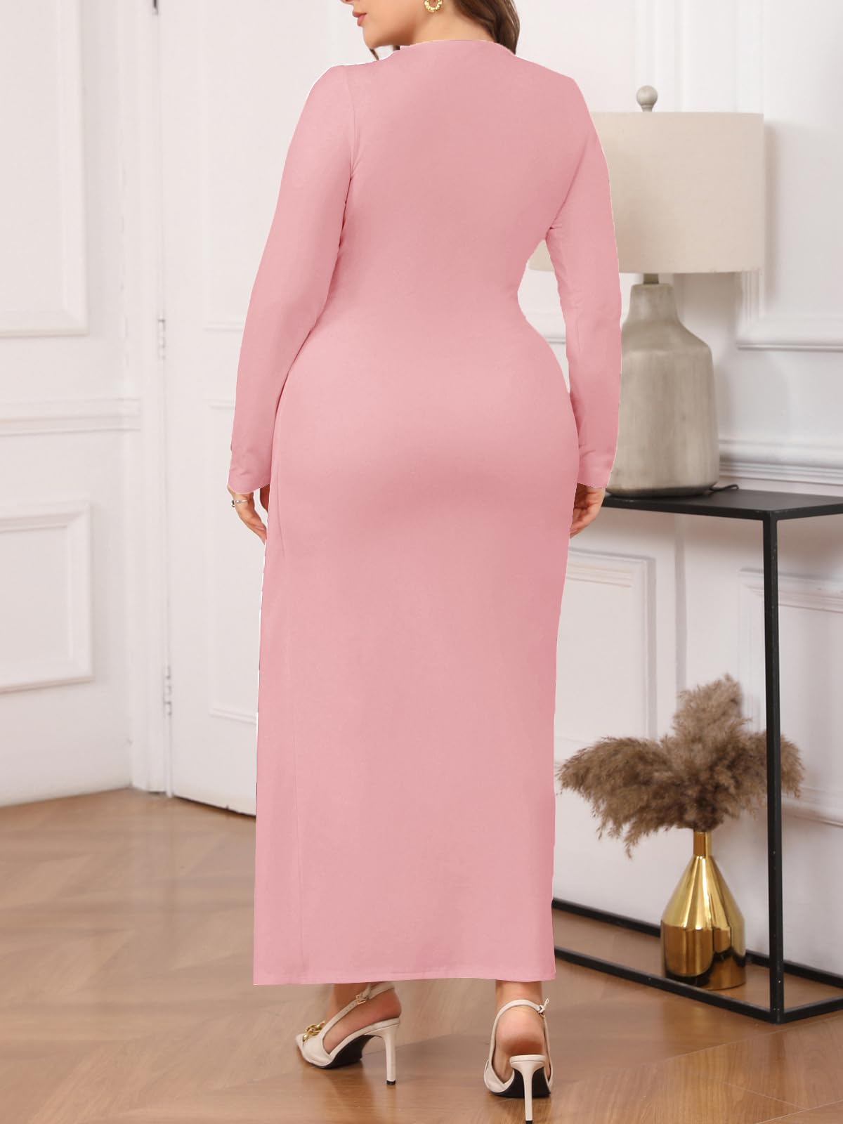 Cowl Neck Bodycon Maxi Dress