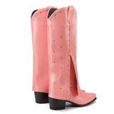 Nemesia Rivet Block Heel High Boots